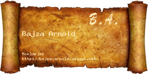 Bajza Arnold névjegykártya